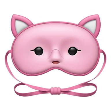 Common Pink sleeping mask with no eye holes  sticker