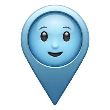 Soft blue location pin sticker