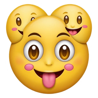 round Emoji with heart-shaped eyes, inside the heart eyes there are are dollar signs, and the emoji is sticking out its tongue. sticker