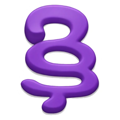The purple letter R sticker