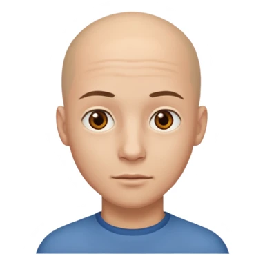 homme chauve jeune sans barbe yeux marrons sticker