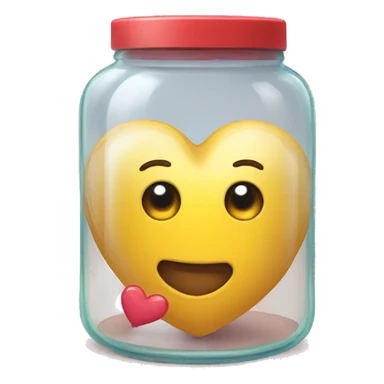 heart inside a glass jar sticker