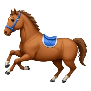 A bronco horse playing football sticker