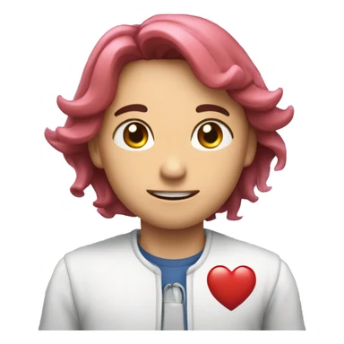 Corazón con lazo cure sticker