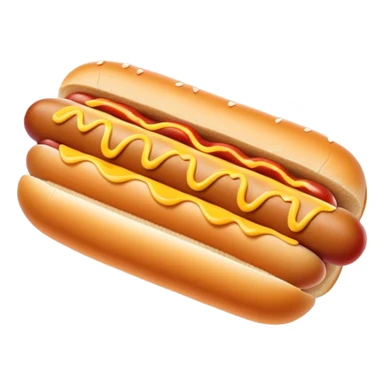 Cinematic classic hot dog, nestled in a soft toasted bun, drizzled with mustard and ketchup, juicy and flavorful, warm golden tones, ultra-detailed and mouthwatering. sticker