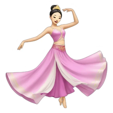 dance-Asian-princess sticker