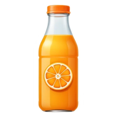 Orange juice bottle sticker