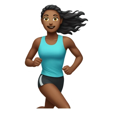 Fit girl running sticker