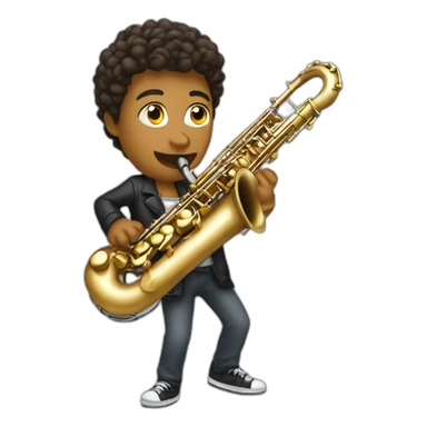 dana colley playing saxophone sticker