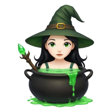 Witch Girl İn A Cauldron sticker