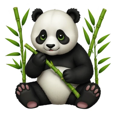 Panda eating bamboo ￼ sticker