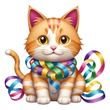 Cat tangled in streamers





 sticker