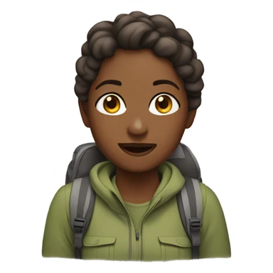 Girl on a hike  sticker