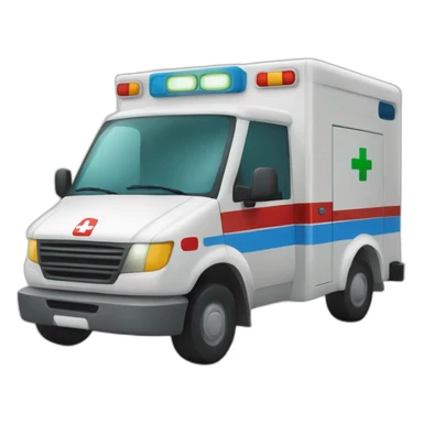 Técnico de ambulancia llegando al hospital  sticker