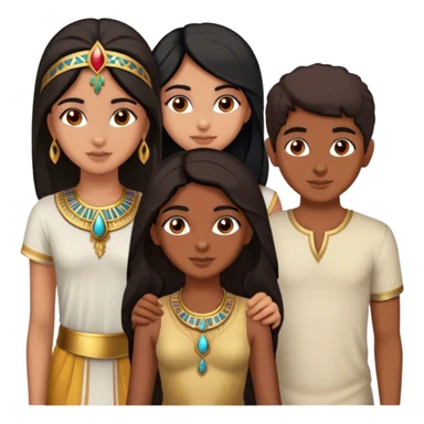 4 bestfriends, 1 indian girl, 1 Egyptian boy, persian girl 1 moroccan boy 1 black boy sticker