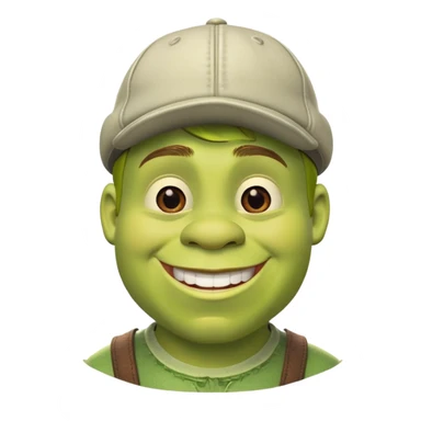 Шрек в кепке sticker