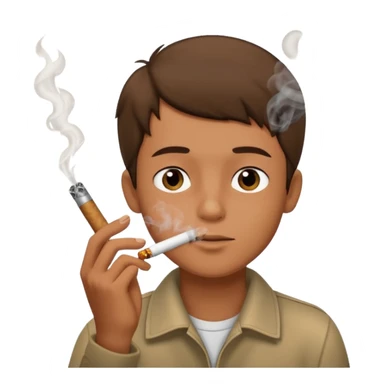 A boy smoking a big joint sticker