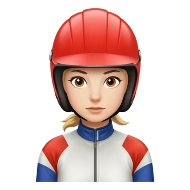  horse jockey woman face sticker