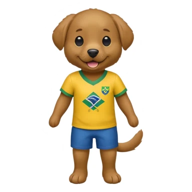 Labrador usando camisa do brasil full body  sticker