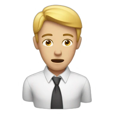 Stressed man sticker