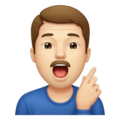 man Yawning  no hand sticker