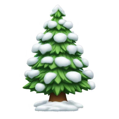 Christmas tree with snow sticker