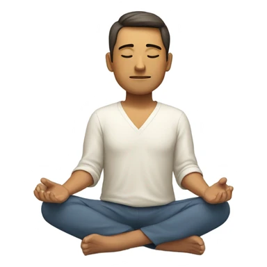 A man in the lotus pose practicing yoga, exuding tranquility and focus. sticker