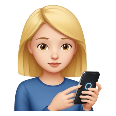 Girl watching phone  sticker