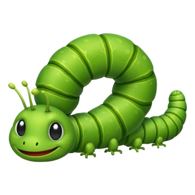 Inchworm crawling sticker