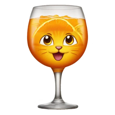 Un chat orange qui boit de l'alcool sticker