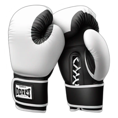 two black and white boxing gloves  sticker