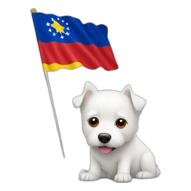 Venezuelan flag with a white west highland teerier dog sticker
