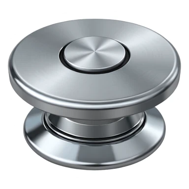 volume knob, straight on view sticker