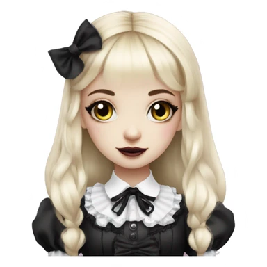 alice in wonderland gothic lolita look sticker