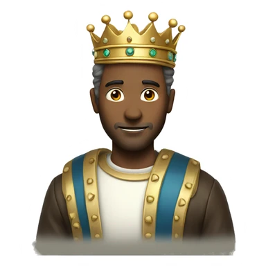 Man with 5 crown sticker