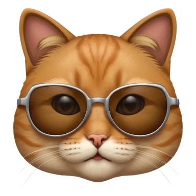 cat wearing sunglasses, simple and expressive sticker