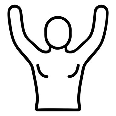 clean armpits, minimal line art sticker