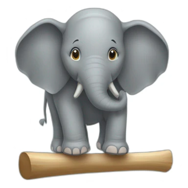Un éléphant sur balançoire sticker