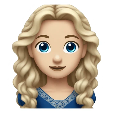 A dark blue eyed girls with long dark blonde hair irish dancing sticker