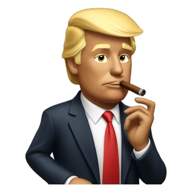 Donald trump smoking a cigar  sticker