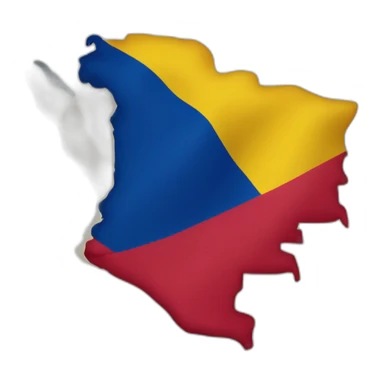 bandera de colombia en el mapa sticker