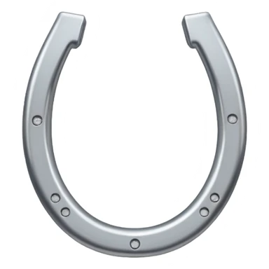 Horse shoe silver facing up sticker