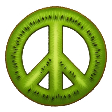 Peace sign hand emoji but its kiwi skin sticker