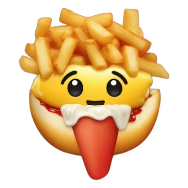 Poutine eating pasteque sticker