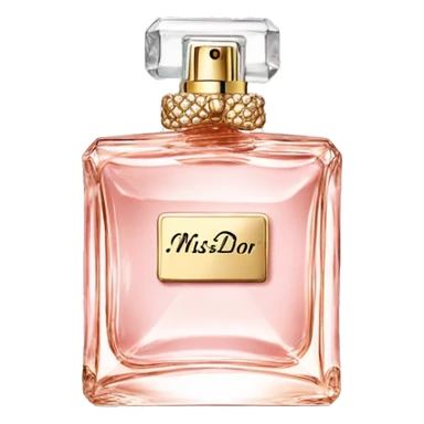 Miss Dior Perfume Bottle Light Pink Gold sticker