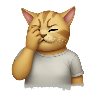 Cat doing facepalm sticker