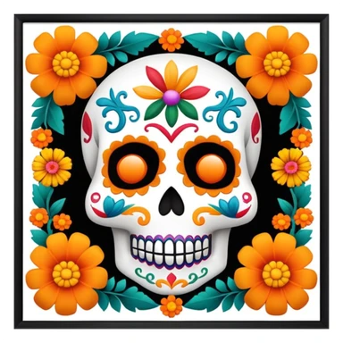 Mexican day of the dead sticker
