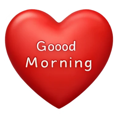 Heart with good morning text sticker