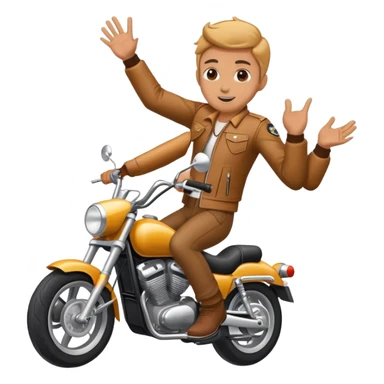 Motorrad Fahrer im weehlie sticker