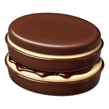 Chocolate covered Baltic curd snack with jam sticker